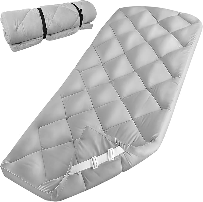 Cot Mattress Pad (Improved Thickness) Quilted Cot Pads for Camping Sleeping Mattress Topper 30 X 75 for Camp/Rv Bunk/Narrow Twin Beds