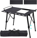 Aircity Folding Camping Table Portable Folding Aluminum Table with Adjustable Height for BBQ Camping Picnic Beach Travel and Outdoor Cooking