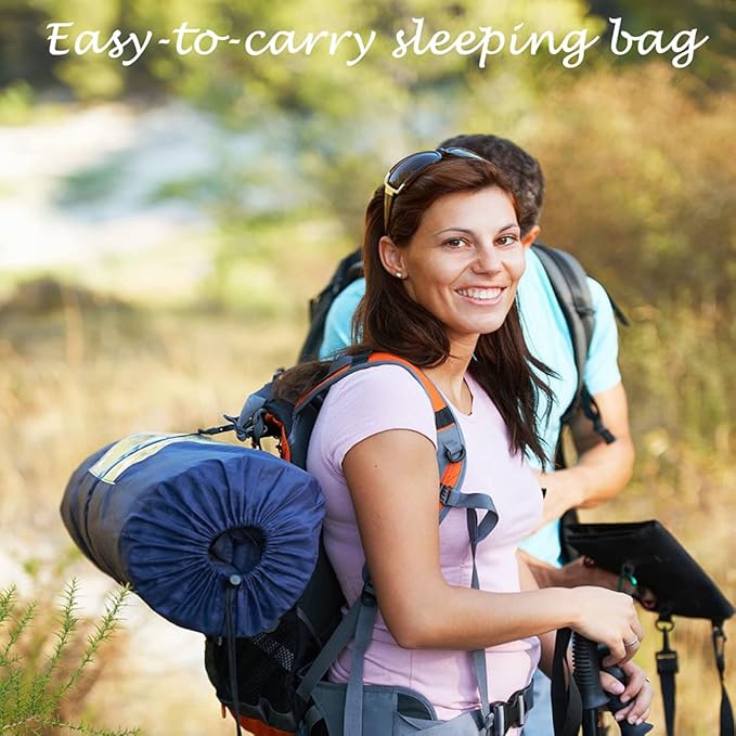 Tuphen Double Sleeping Bag Sleeping Bag with 2 Pillows Queen Size XL Bag for 2 People Cold Warm Weather- 3 Seasons Waterproof Adults for Camping Backpacking or Hiking