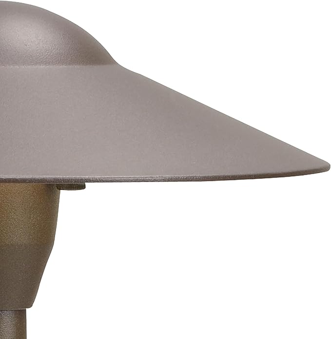 Kichler 8 Outdoor LED Path Light in Textured Architectural Bronze  12V Adjustable Exterior Dome Light (8.25 W x 21 H) 15310AZT