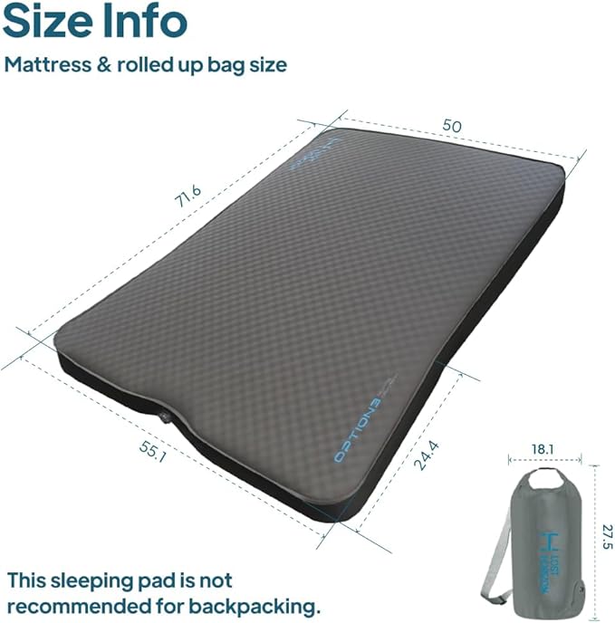 LOSTHORIZON Camping Air Mattress with Foam for Tesla CyberTruck Self Inflating Sleeping Pad 4.5 Thick with Air Pump