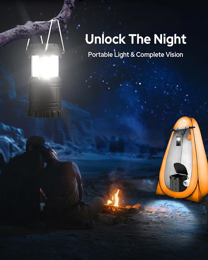 Portable Toilet Kit Camping Toilet with Pop-Up Privacy Tent and Poo Gel Toilet Bags Washable Portable Outdoor Showers Changing Rooms