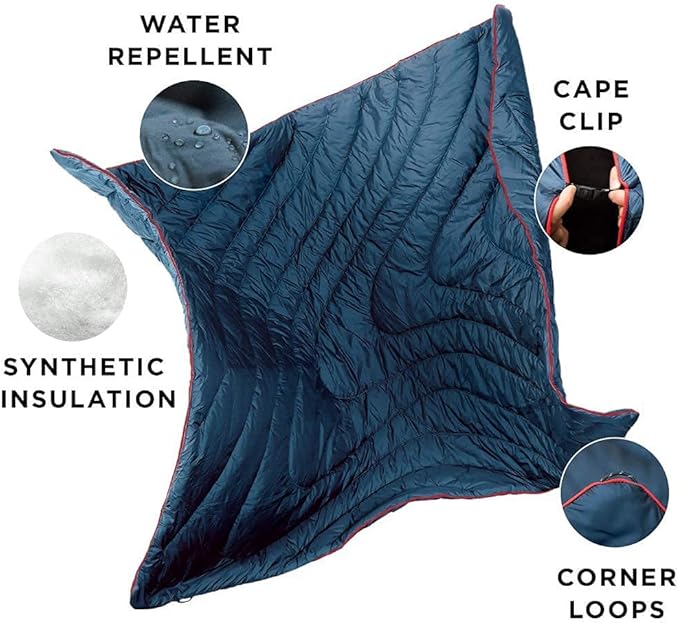Rumpl Original Puffy 2-Person Blanket for Camping and Outdoors Pyro Fade (v1)