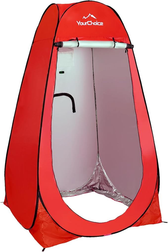 Your Choice Pop Up Privacy Shower Tent 3.9 x 3.9 x 6.2FT Portable Camping Changing Room Instant Setup Outdoor Shelter with Silver Coating Vent Window &amp Carry Bag for Beach Hiking &amp RV | Po