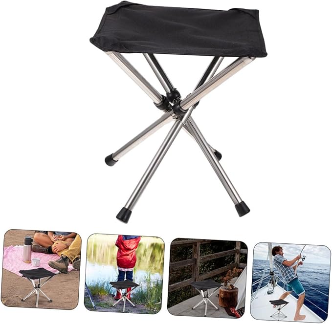 BESPORTBLE Foldable Camping Stool Lightweight Stool for Outdoor Portable Folding Chair Double Seating