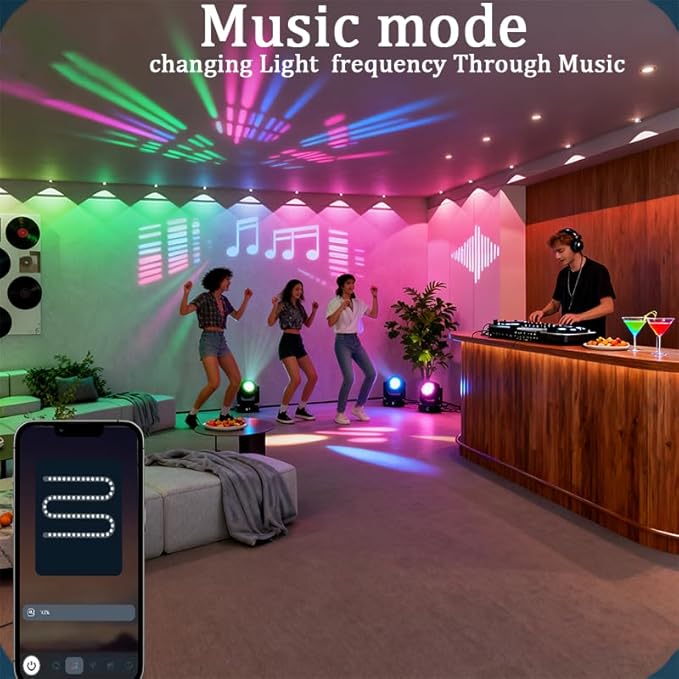 Permanent Outdoor LightsSmart Outdoor Christmas Lights with IC+RGB 20 LED IP67 Waterproof Eaves Lighting with 213 Modes for HolidayParty Daily APP/Remote Control