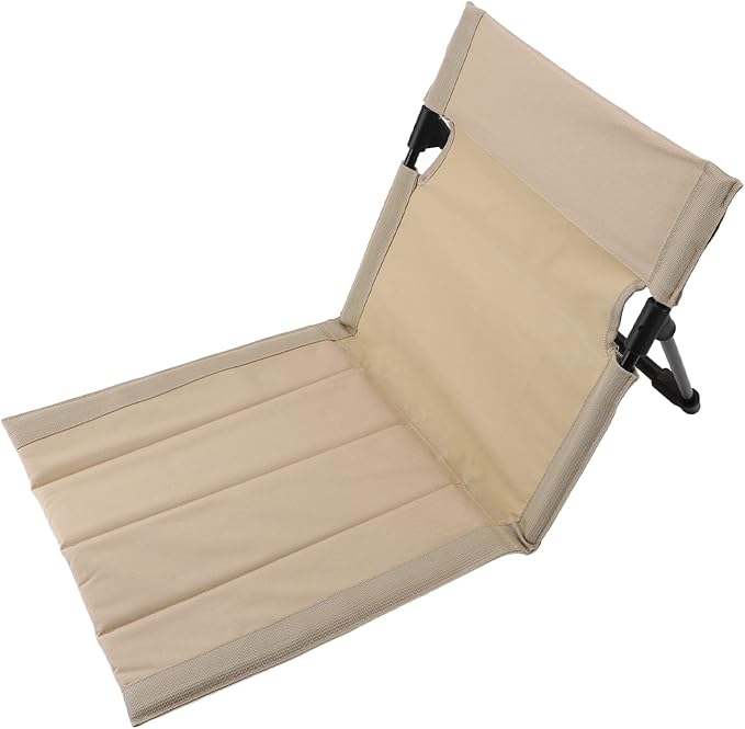 Camping Backrest Cushion Camping Folding Chair Cushion Backrest Casual Stylish Aluminium Alloy Folding Beach Chair for Outdoor Picnic (Khaki)