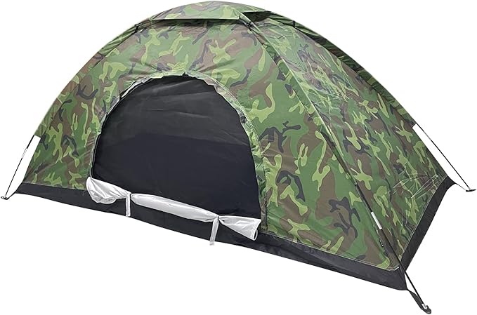 Sutekus Camping Tent Lightweight Backpacking Tent Camouflage Outdoor Equipment for Camping Hiking Biking Trip Upgraded Large Space
