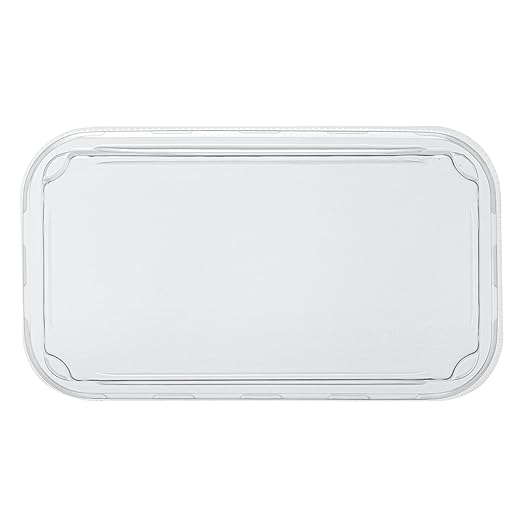 Restaurantware-LIDS ONLY: Matsuri Vision 6.4 x 3.7x 1.2 Inch Lids For Sushi Containers 100 Airtight Lids - Containers Sold Separately No-Fog Design Clear Plastic Dome Lids For Sushi Boxes