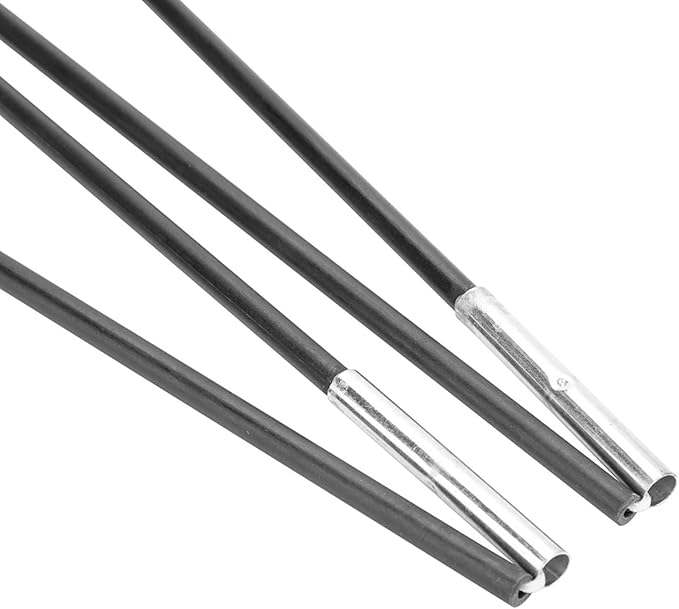 Cocoarm Fiberglass Tent Pole Multi-Segment Foldable Camping Replacement Black 7MM 180CM Suitable for 2*2m Double Tent