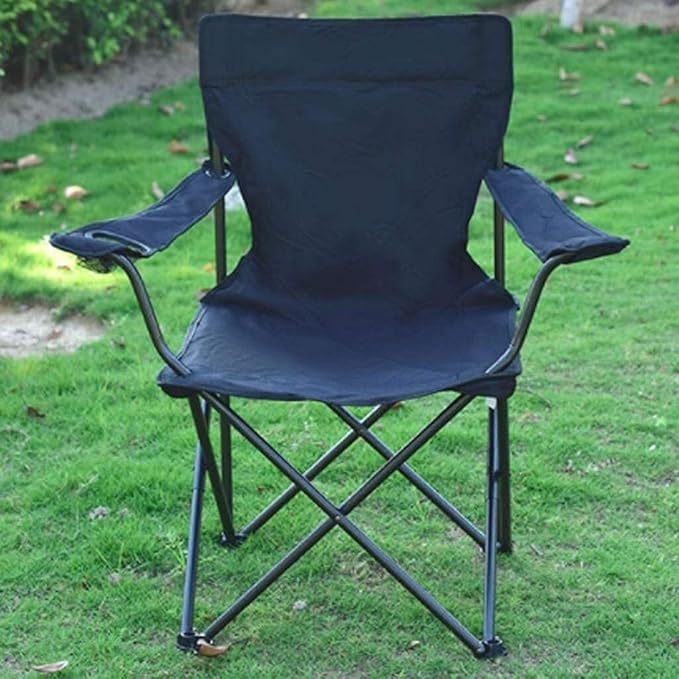 Outdoor Camping Chair Ultra-Light Folding Chair with Armrests &amp Storage Bag Portable Beach Chair 120kg Capacity