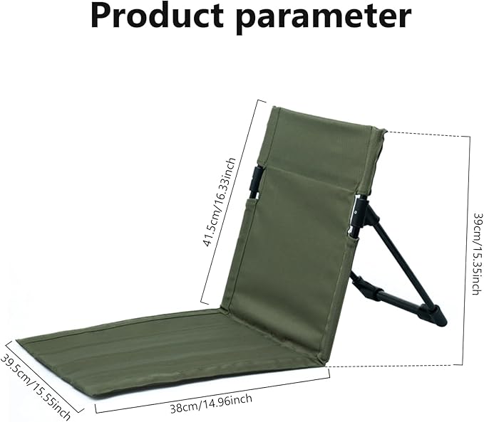 Portable Chair Beach Chair Waterproof Breathable Folding Heavy Duty Camping with Back Support Lightweight Detachable Portable with Storage Bag for Outdoor