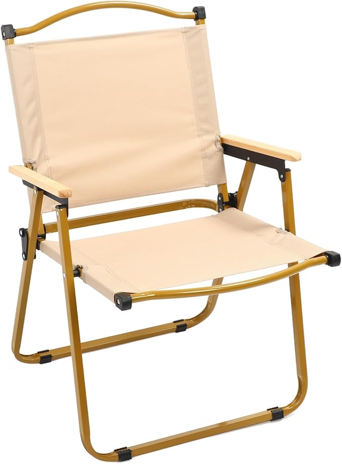 Walfront Portable Folding Camping Folding Camping Chair Foldable Chair for Fishing Picnic Beach and Sports 330 Pound Capacity