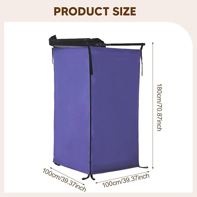 Vehicle Side Shower Tent Privacy Shelter Bathroom Outdoor Changing Dressing Room Restroom Shower Room for Beach Van Lands Deep Blue