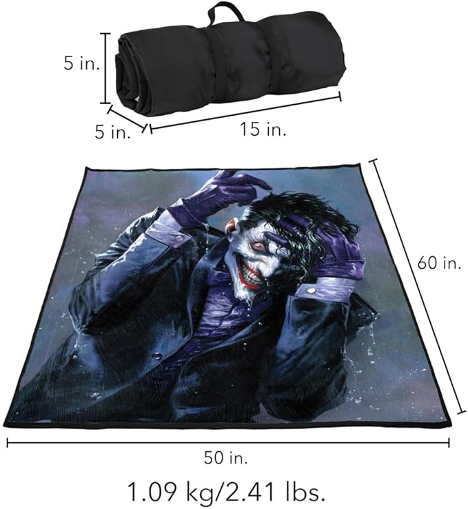 LOGOVISION Batman Joker Madness Outdoor Blanket for Picnic Beach Camping Park Tailgate 50x60