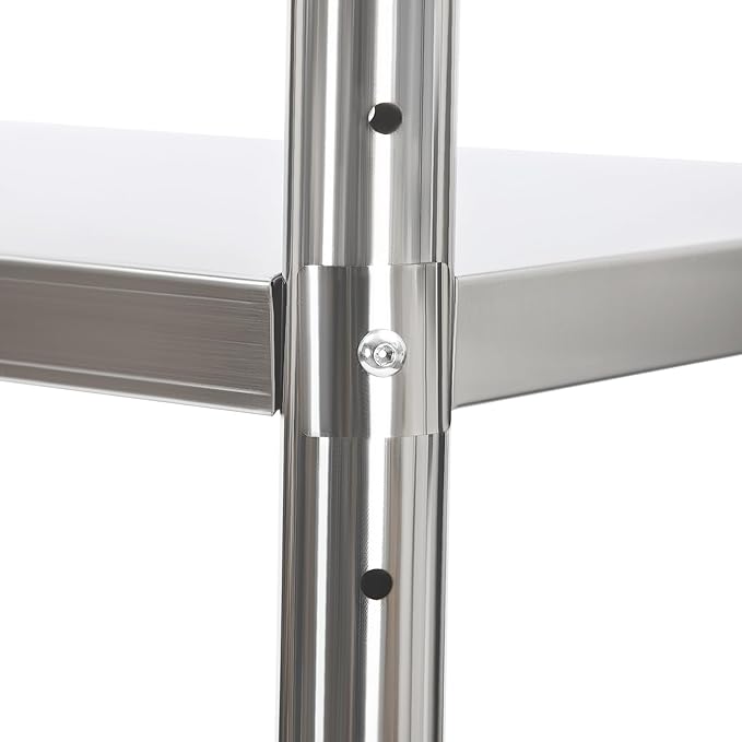 Stainless Steel Shelving 5 Tier Utility Bakers Racks Adjustable Shelf Storage Heavy Duty Shelving for Kitchen Commercial Office Garage Storage Laundry Room Organization (5-Tier 70*17*70in)