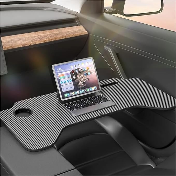 Folding Car Camping Table Compatible For Tesla Model 3/Y Steering Wheel Laptop Foldable Tray Food Desk Portable Office ﻿