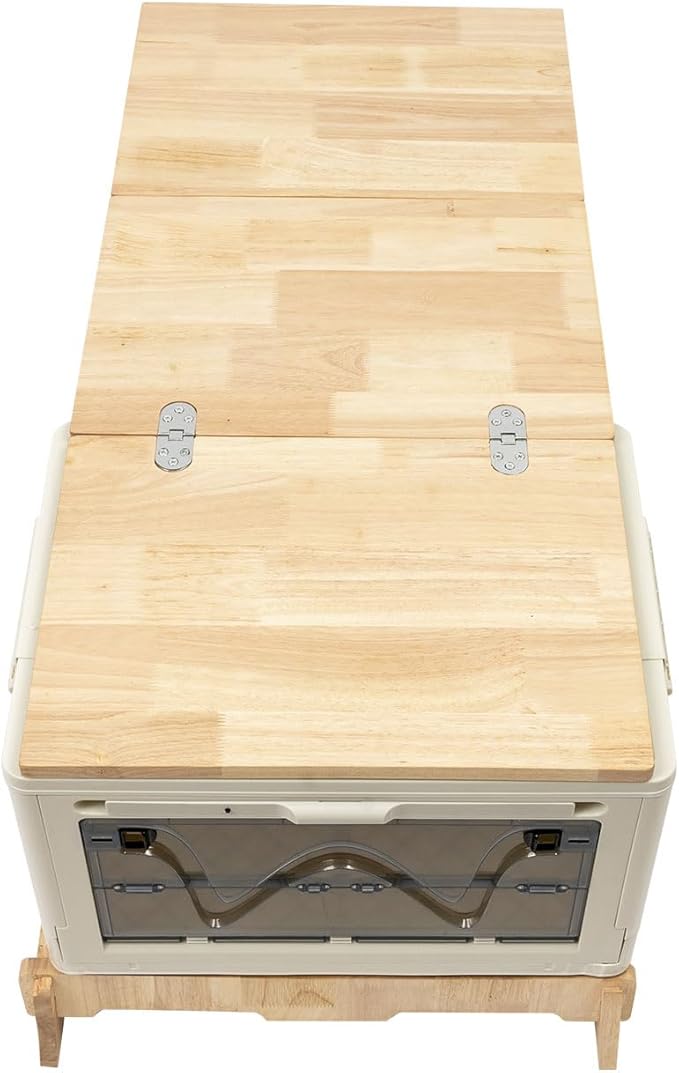 Camping Kitchen Table Folding Portable Outdoor Cook Station Folding Camping Table with 11.89 Gal Storage for Hiking Fishing Gardens