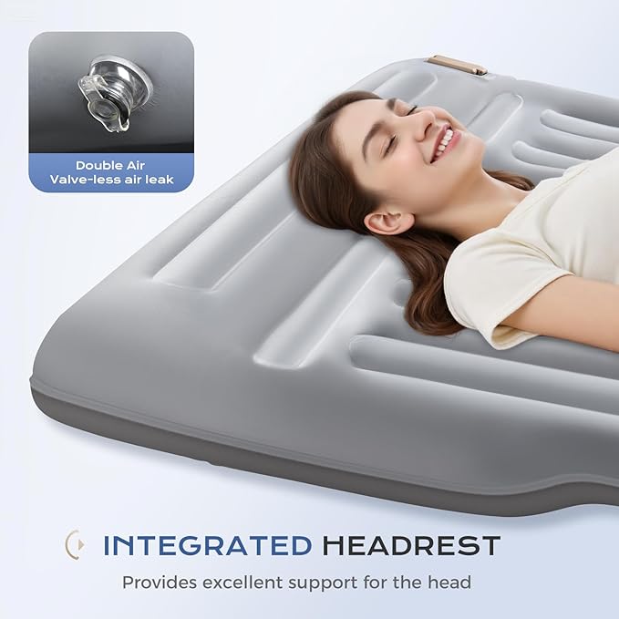 Coverado SUV Air Mattress with Wireless Built-in Pump &amp Pillows Durable Thickened 300D Oxford Fabric Car Air Bed for Camping Quick Easy Set-Up Universal Air Mattress for SUVs Minivans