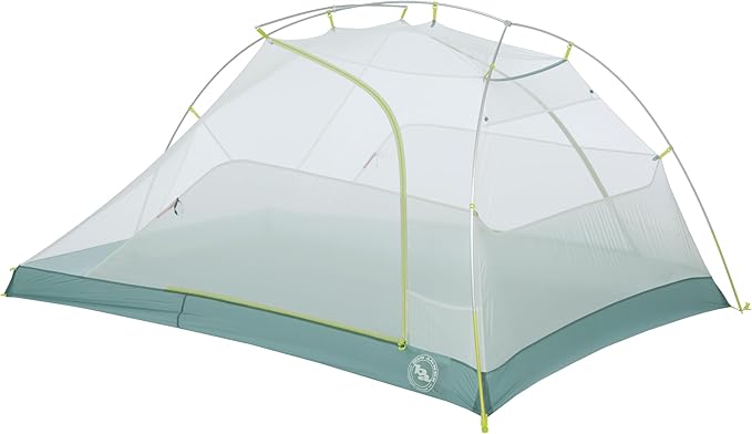 Big Agnes Tiger Wall Platinum Backpacking Tent - Lighter Than Ultralight 3-Season Semi-Freestanding Double Door Tent