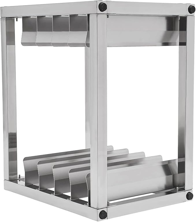 Countertop Bun Pan Rack Commercial Bakery Rack Stainless Steel Baking Tray Racks with Non-slip Feet for Half or Full Sheets (6 Tier)