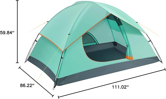 Ciays Camping Tent Waterproof Family Tent with Removable Rainfly and Carry Bag Lightweight Tent with Stakes for Camping Traveling Backpacking Hiking Outdoors