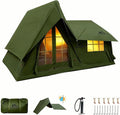 8/10/12 Person Large Inflatable Tents for Camping 4 Season Blow Up Tents with Canopy/Rainfly Luxury Inflatable Tent House with Stove Jack Easy Setup Inflatable Camping Tent.