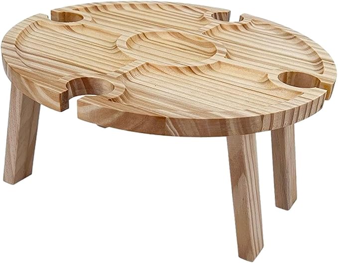 Portable Picnic Table Mini Picnic Table Foldable Camping Wooden Picnic Essentials Snack Tray Table Cooking Hiking Fishing Outdoor Camping Table Portable Camping Table Foldable Camping Table