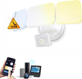 EMANER Smart Security Light Motion Sensor Compatible with Alexa/Google Home Warm White to Daylight White Brightness Adjust App Controlled WiFi Flood Light (White 1-Pack)