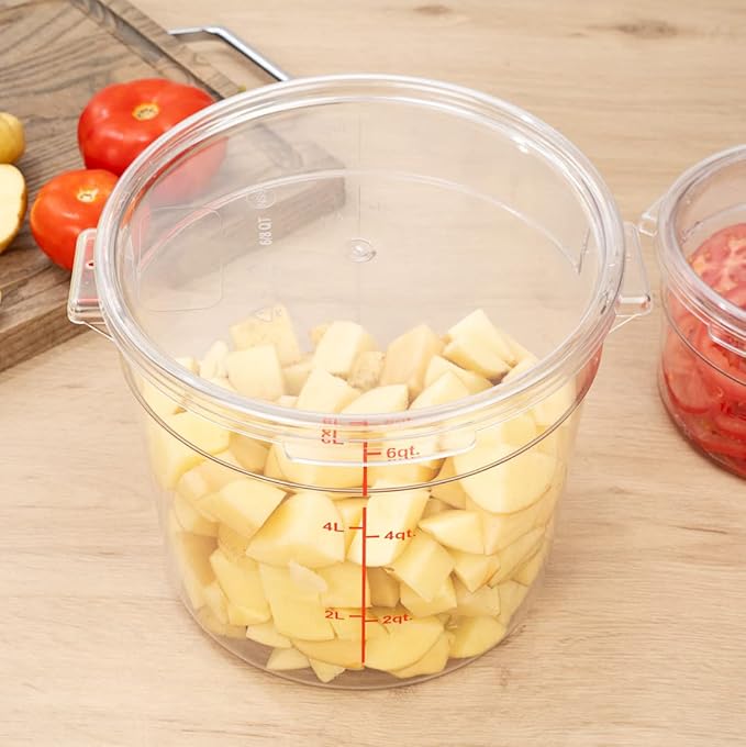 Restaurantware 8.75 Inch Round Polycarbonate Lid - Snap-On Food Storage Cover - Airtight Translucent Container Lid - Dishwasher-Safe Freezer-Safe Hot and Cold Food Friendly - Clear Plastic