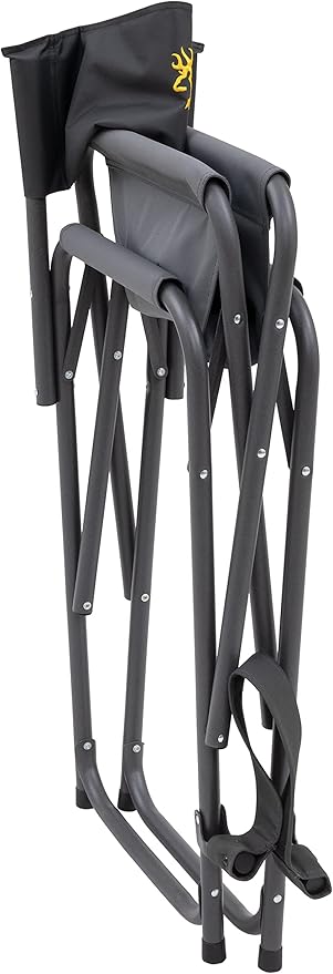 Browning Directors Chair - Outdoor Folding Chairs Made with Durable Fabric and Sturdy Aluminum/Steel Frame with Extra Tall Seat and Flip-Down Footrest