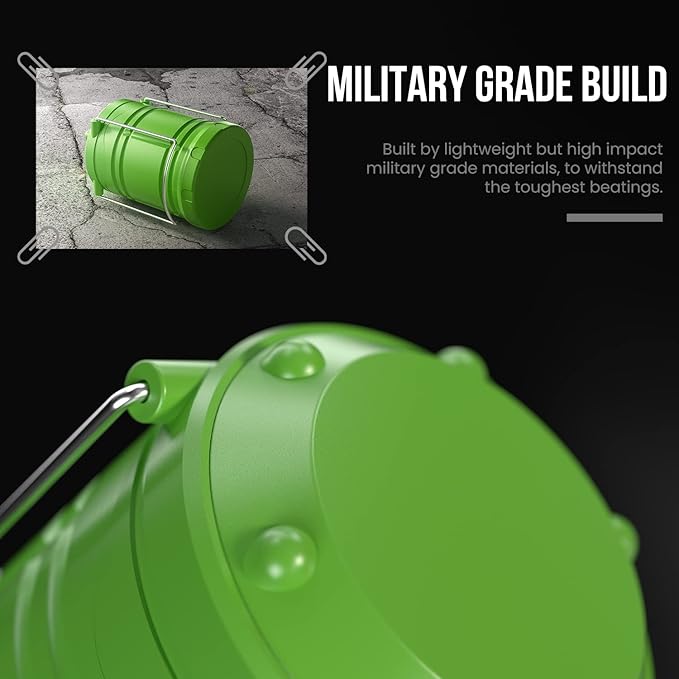 Lichamp LED Camping Lantern 4 Pack Battery Powered Flashlight for Power Outages Portable Collapsible Hanging Light Essential for Home Outdoor Emergency Lamp Survival Kit Gear for Hurricane Green