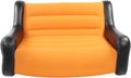 Inflatable Sofa Blow Up Couch 2 Seat Flocked PVC for Indoor Outdoor Use with Armrests Supports 150kg