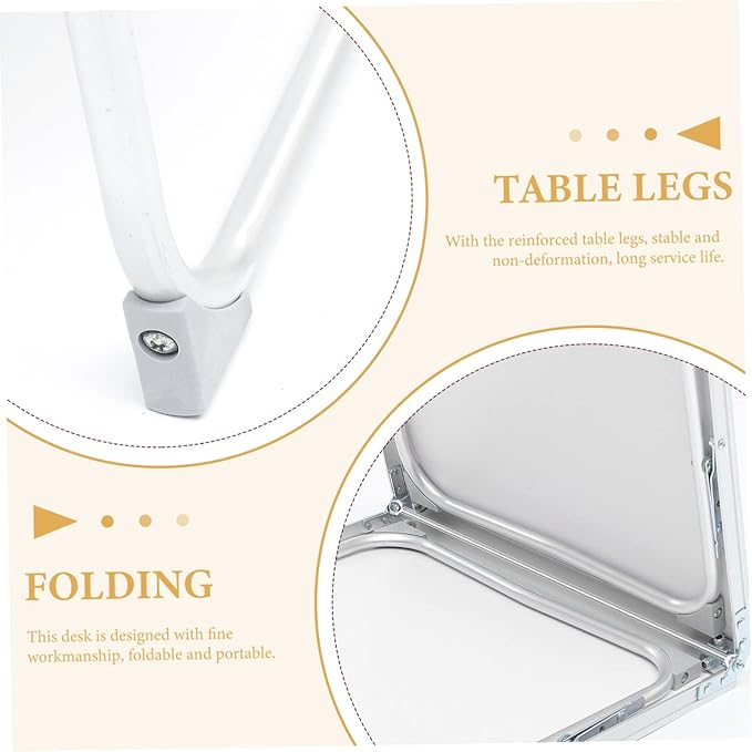 Angoily Portable Foldable Table Wear Resistant Camping Desk for Home Outdoor Use Versatile Bed Table for Laptop Reading and Dining
