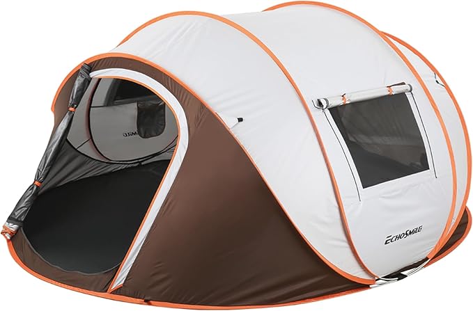 EchoSmile Instant Pop Up Camping Tent 2/4/6 Person Easy Setup Tent Water Resistant Dome Portable with Carry Bag