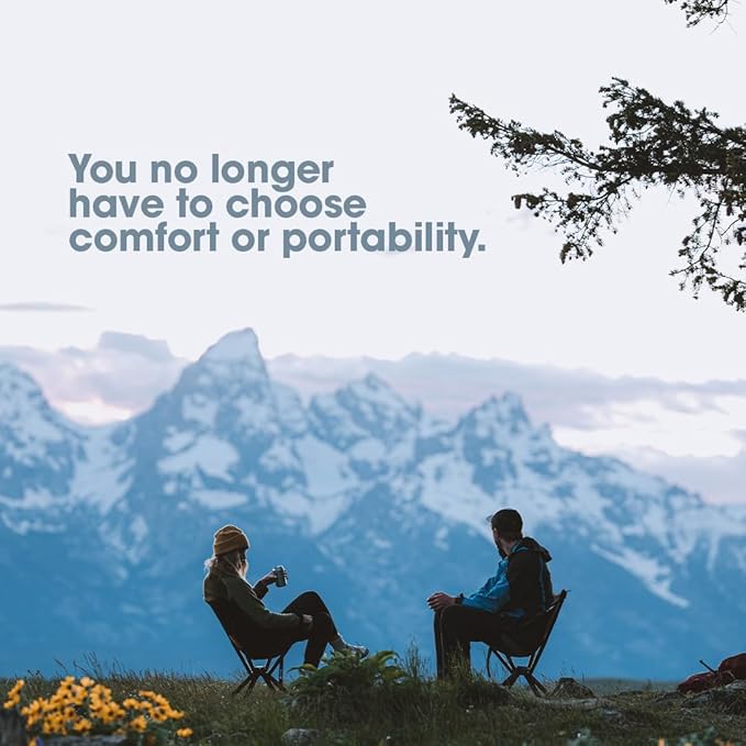 CLIQ Portable Camping Chair Version 1.0 - Lightweight Folding Chair for Camping - Supports 350 Lbs - Perfect for Outdoor Adventures - Moss