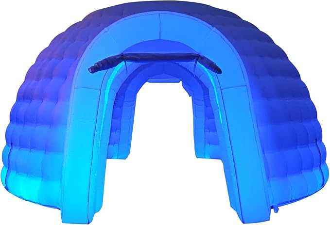 SAYOK Outdoor Portable Inflatable Igloo Dome Tent with Led Light for Party Wedding Event Camping
