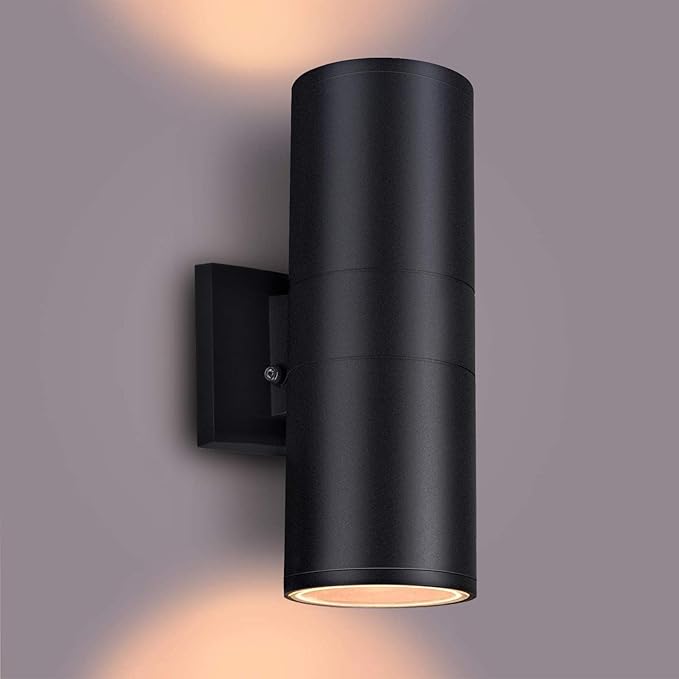 Dusk to Dawn Outdoor Lighting Up and Down Lights Outdoor Wall Sconce - LED Light Lamps A19 IncludedExterior Light Fixture Outdoor Wall Lights for GaragePorchFront Door [ETL Listed]