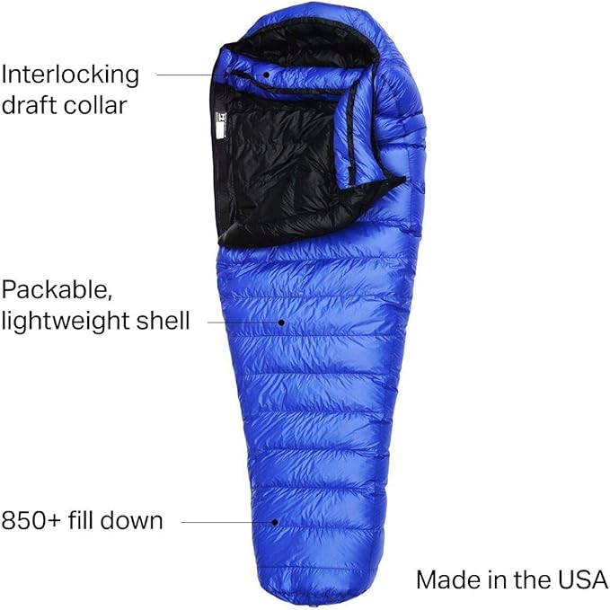 Western Mountaineering Ultralite 20 Degree Sleeping Bag Royal Blue 5FT 6IN / Left Zip
