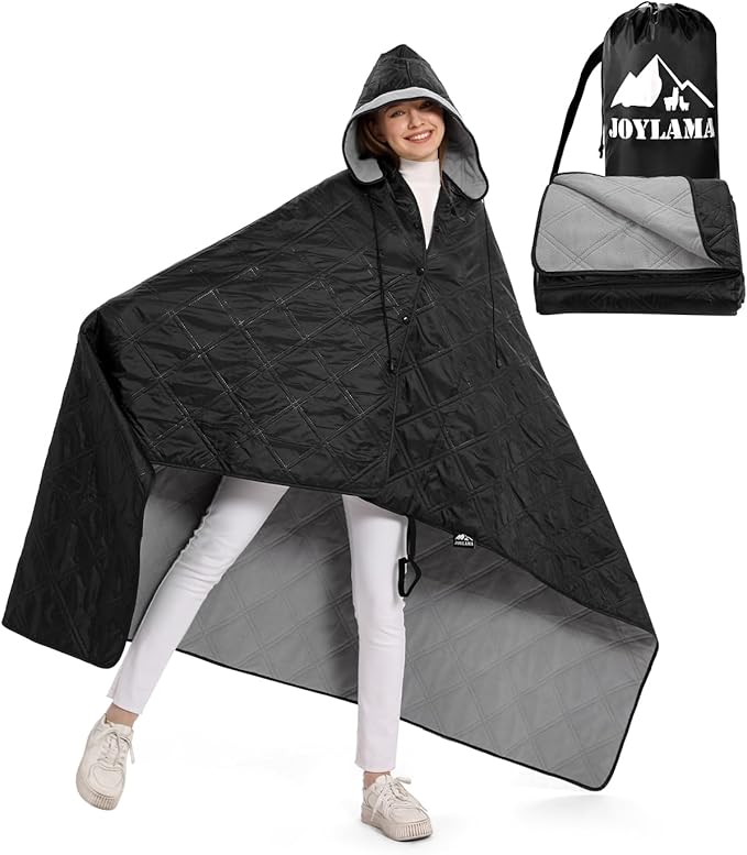 Outdoor Camping Blanket Fleece Waterproof Stadium Blanket with Portable Bag Lightweight for Cold Weather Sports Pet Beach Picnic Stadium Travel Car 79 * 54inch