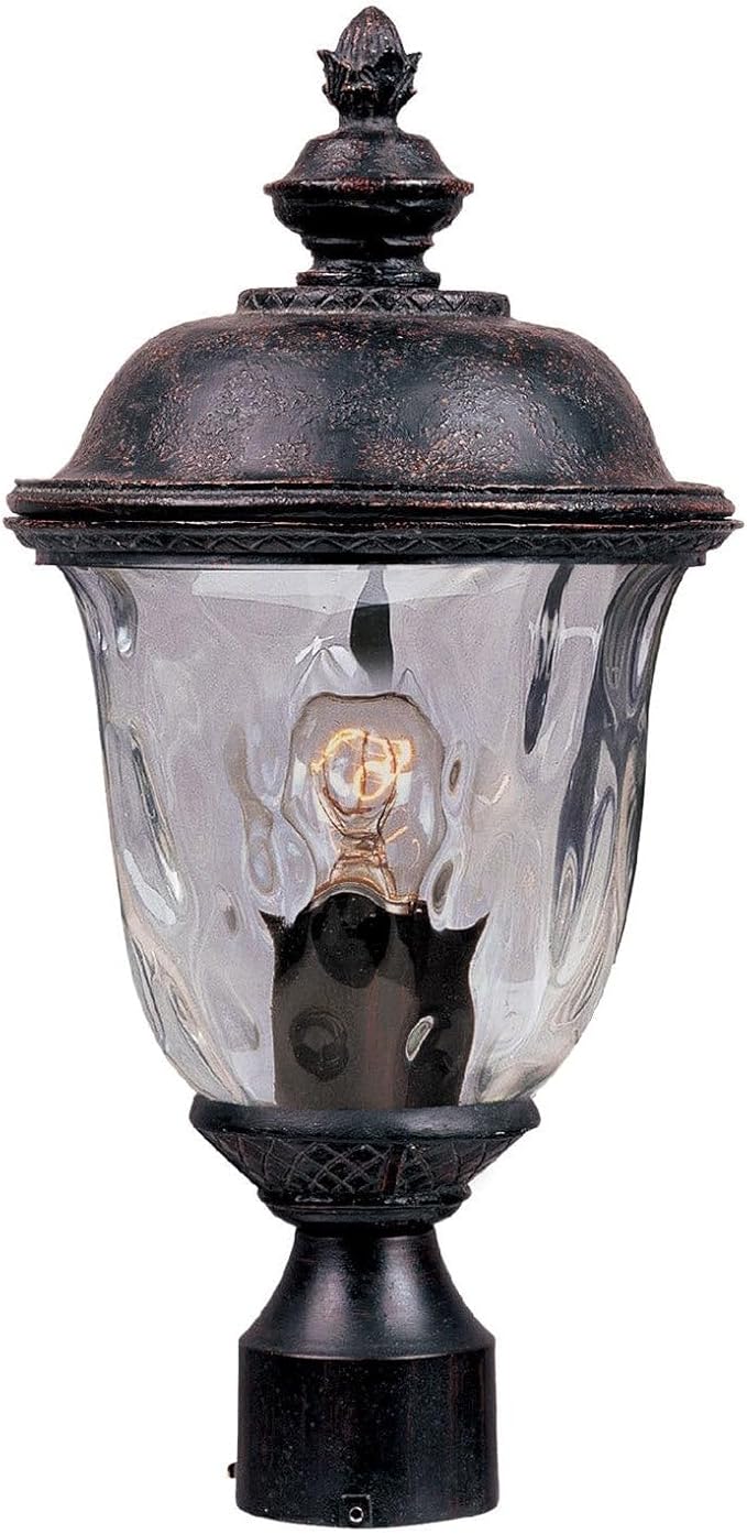 Maxim Carriage House DC-One Light Outdoor Pole/Post Mount in Early American Style-9 Inches Wide by 19.5 inches high