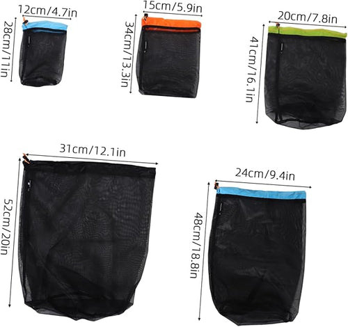 1 Set Travel Clothes Drawstring Bag Outdoor Camping Mesh Storage Sack for Lightweight Polyester Compact Design for and Use