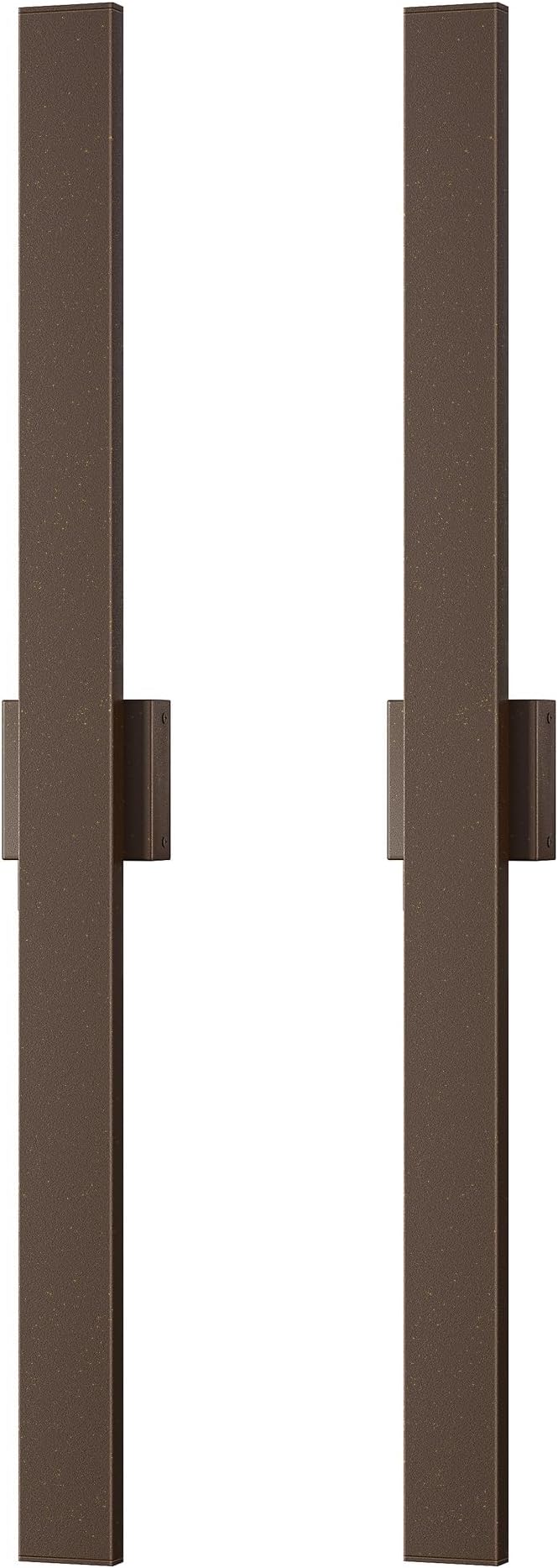EDISHINE 2 Pack Modern Outdoor Wall Lights Dimmable 39.3 Rectangular Outdoor Wall Sconce 3CCT Iron &amp PC IP65 Waterproof Long Front Porch Light for Patio Yard Oil Rubbed Bronze
