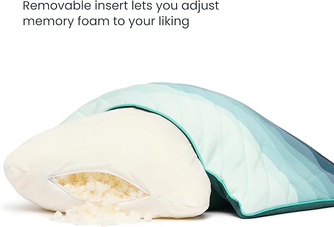 Rumpl The Adjustable Camp Pillow - Full Size Packable Outdoor and Travel Pillow Two-Sided Temperature Control 22 x 15 Baja Fade