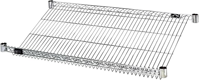 Quantum Storage Systems 2436SL-1 Slanted Shelf Chrome Finish 400 lb. Load Capacity 6' H x 36' W x 24' D
