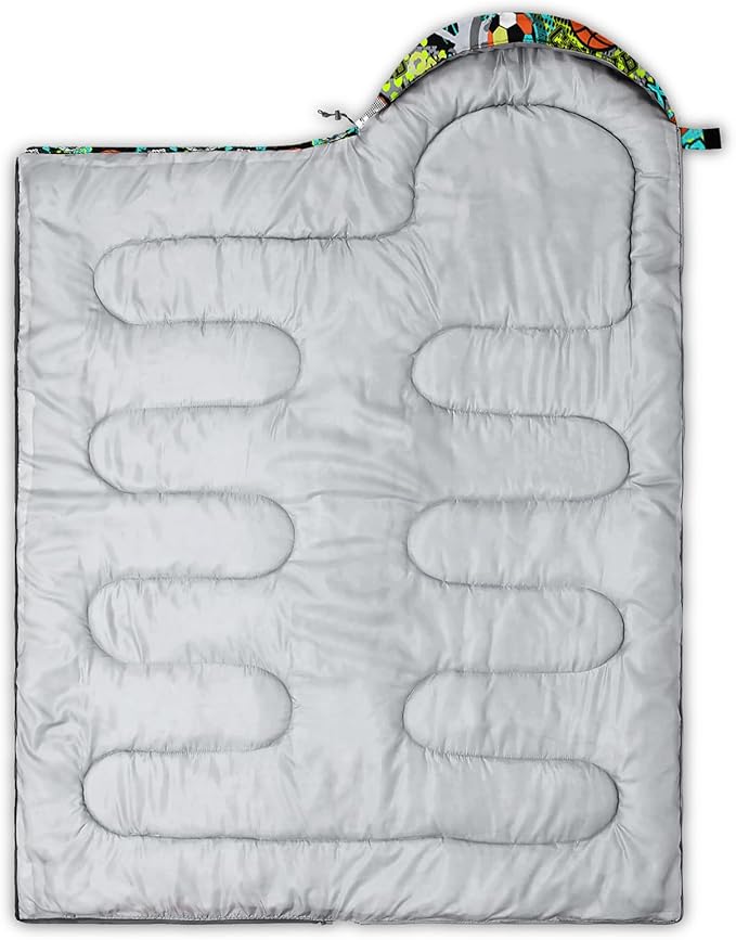 AILONEN Cartoon Camping Sleeping Bag for Boys Girls AdultsLightweight &amp Waterproof3 Season Warm &amp Cold WeatherPortablePrinted Sleeping BagTravelingCampingHiking