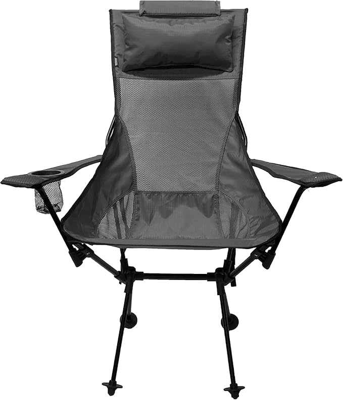 TravelChair Koala Chair- Lightweight Portable High Back Vented Mesh Seat Easily Assembled for Comfort on The Go (Black)