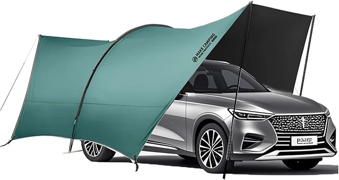 BISINNA Camping Tarp 18x13ft Car Awning Blackout Waterproof Hammock Rain Fly Sun Shade Rain Protection Canopy for Outdoor Beach Picnic (Green)