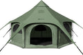 ShinHye 16.4ft Bell Tent for Glamping &amp Camping – Waterproof Canvas with Stove Jack Removable Floor &amp 8 Mesh Windows (Fits 6-8 People)