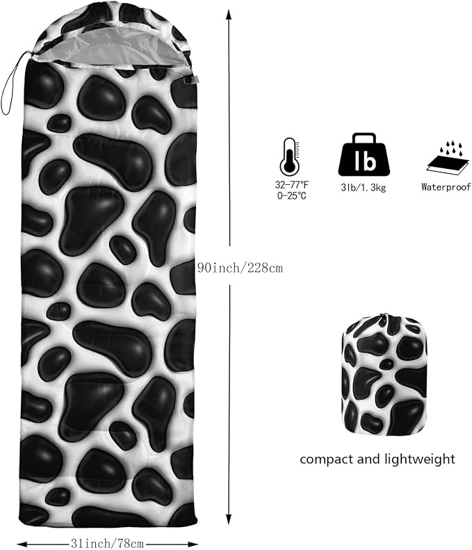 Kids Sleeping Bag for Boys Girls3D Pink Stars Print-Lightweight Warm Portable Outdoor Indoor-Waterproof Cold Weather Resistant Sleeping Bag for Camping Hiking